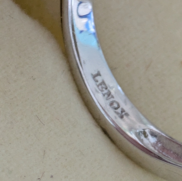 Lenox Silver Ring with White Center Stone - Picture 8 of 8